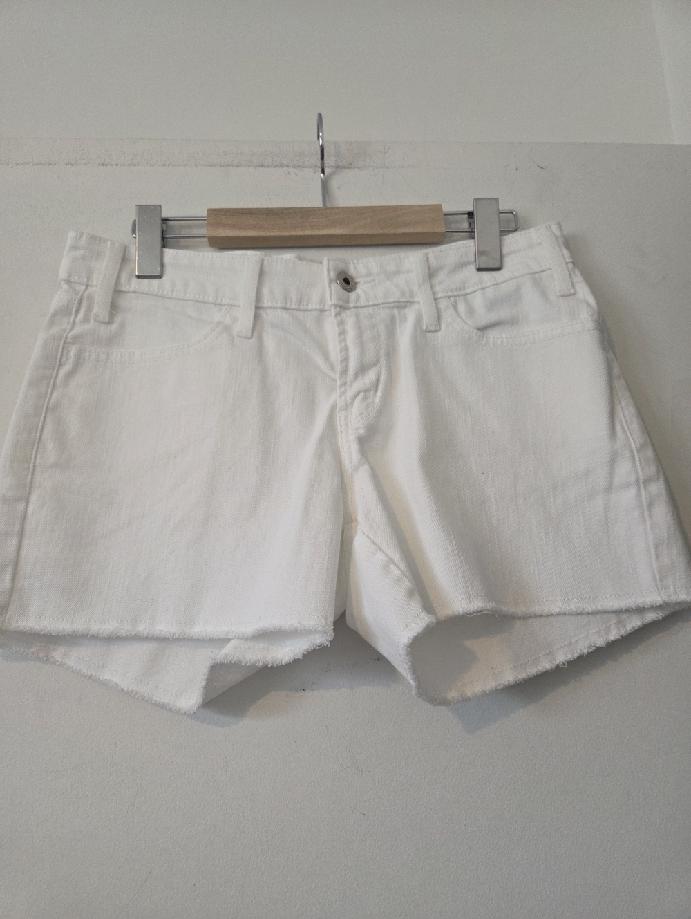 Levi's White Tab Cotton Denim Shorts